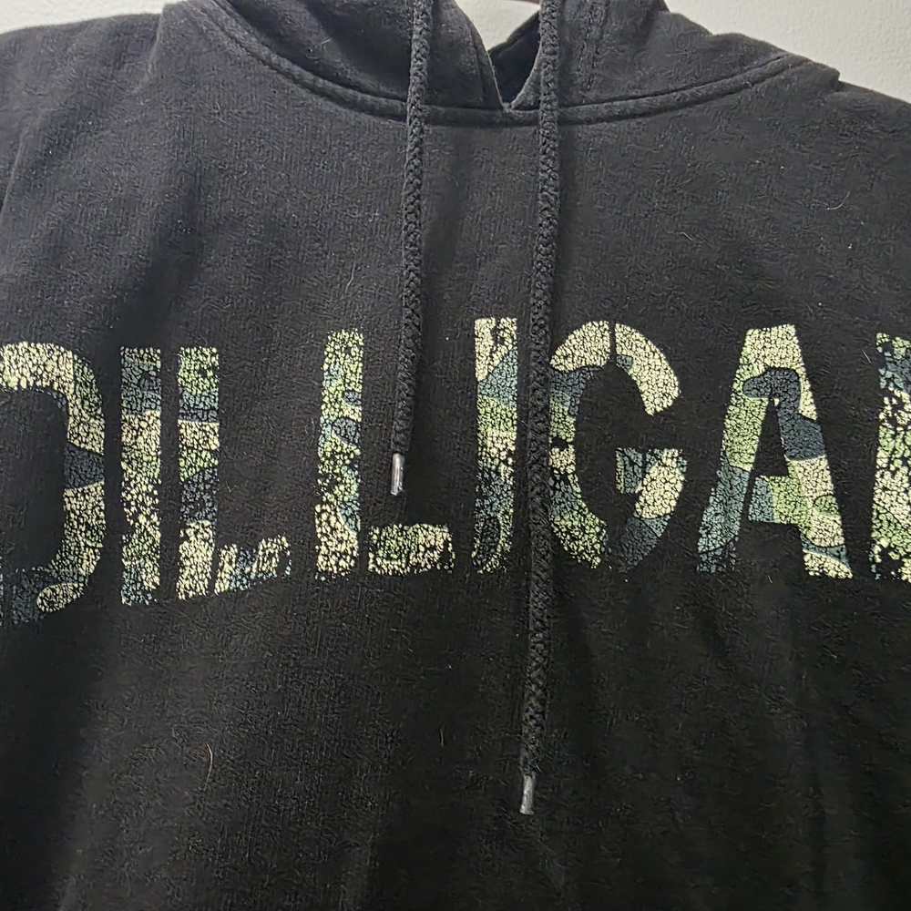 Black Hoodie with Green Graphic Design - Picture 2 of 6